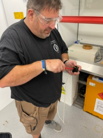 Electrical appliance being tested